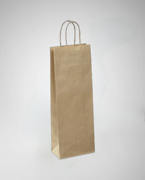 Sac bouteille kraft brun poignées torsadées-Lot de 300/200/100